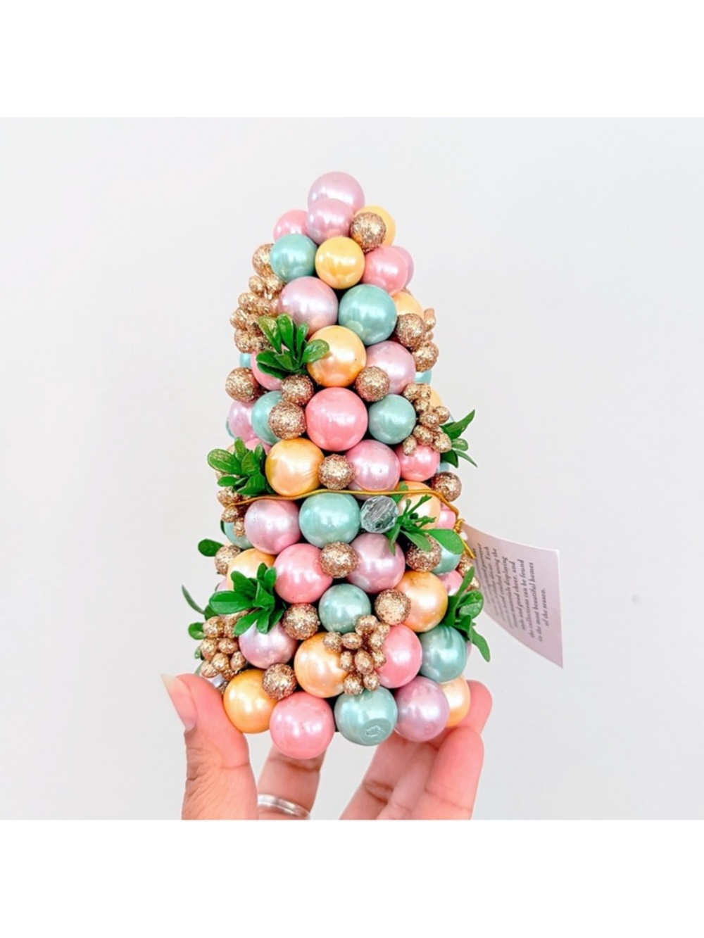 Salzburg Creations Pastel Pearlized 7” Beaded Easter Tree